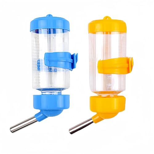 2 PCS Pet Cage Water Bottle No Drip Small Animal Water Bottle, Hanging Hamsters Water Bottle,for Rabbit, Guinea Pig, Hedge...