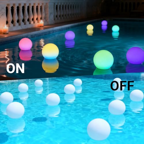 callyan 1 Pack 3-inch Smart Sphere Night Light, Rechargeable LED Ball Lights, 16 RGB Color Change Mood Lighting, Waterpro ...