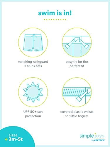 Simple Joys by Carter's Baby Boys' Swimsuit Trunk and Rashguard Set