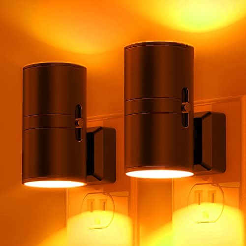 L LOHAS LED Night Light, Amber Nightlight, Dimmable Night Light, Light Sensor, Yellow Nightlight, 0-100LM, Sleep Light for...