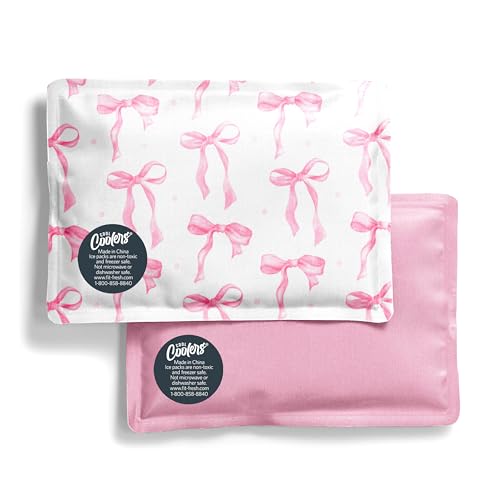 Fit & Fresh Cool Coolers 2 Pack Soft Ice for Lunch Bags, Flexible Stretch Nylon, Durable, Reusable Lunch Box Ice Packs, So...