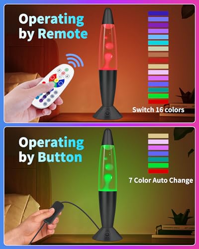 Color Changing Black Liquid Motion Lamps: 17 Colors LED Night Light for Adults with Remote & Timer, Smart Ambient Mood Lig...