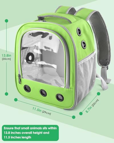DBNESS Guinea Pig Carrier Backpack, Portable Rabbit Travel Carring Bag for Pet Bunny Chinchilla Bearded Dragon Hamster Par...