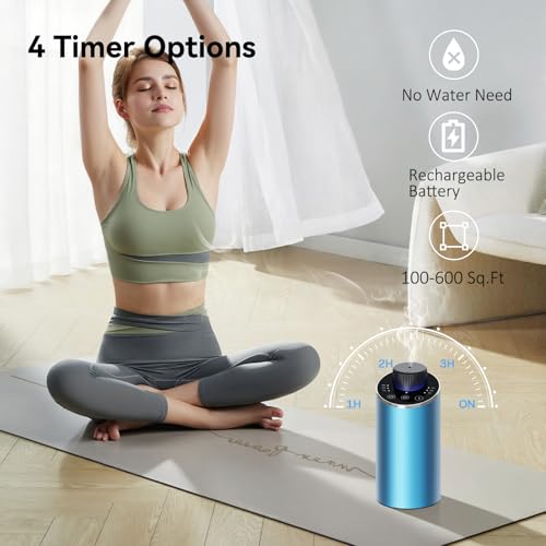 Waterless Essential Oil Diffuser Aromatherapy Scent Diffusers for Home Large Room, Bedroom, Car, Office, Desk, Battery Ope...