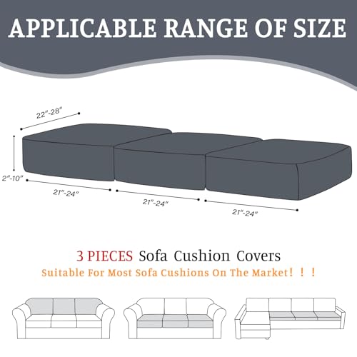 BT.WA Sectional Couch Covers for Sofa Cushion L Shaped Couch Cover Washable Soft Couch Cushion Covers Stretch Sofa Slipcov...