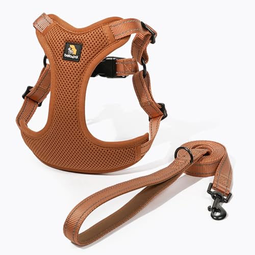 BELLA & PAL Adjustable Step-in Dog Harness, Puppy No-Pull Vest with Leash Set for XS/Small & Medium Dog, Breathable All-We...