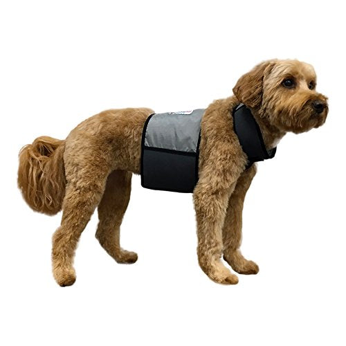 CoolerDog Dog Cooling Vest & Cooling Collar – Ice Vest for Hot Weather Heat Relief, Re-Freezable Pure Water Inserts (Mediu...