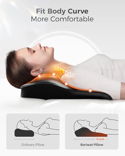 Boriwat Back Massager with Heat, 3D Kneading Massage Pillow for Back, Neck, Shoulder, Leg Pain Relief Deep Tissue, Gifts f...