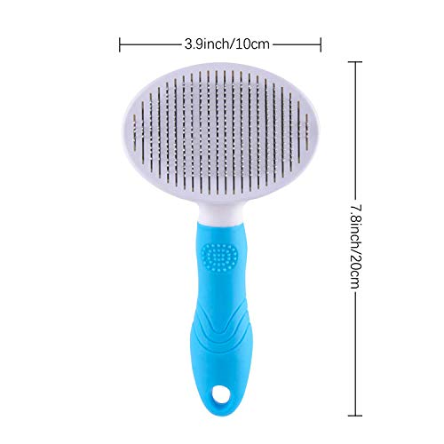 Self Cleaning Slicker Brush - Cat Brush Skin-Friendly Deshedding Grooming Massaging Tool for Long & Short Haired Pets, Cat...