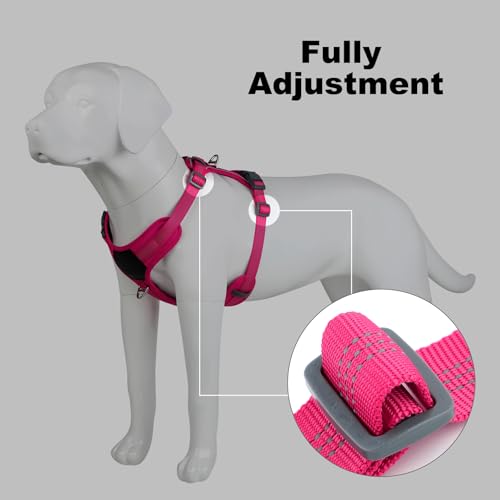Plutus Pet No Pull Dog Harness, Release at Neck, Soft Padded, Reflective Adjustable Dog Vest Harness for Small, Medium, La...