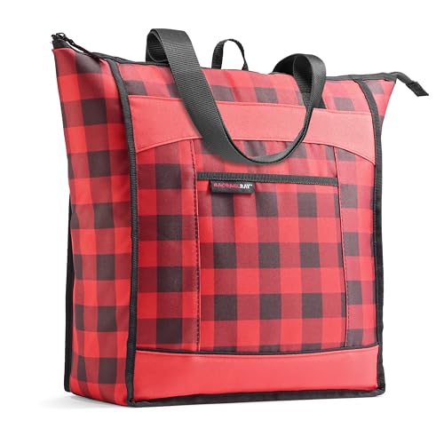 Rachael Ray Chillout Soft Cooler Bag, Large Reusable Insulated Grocery Bag with Zippered Top, Travel Tote for Hot or Cold ...