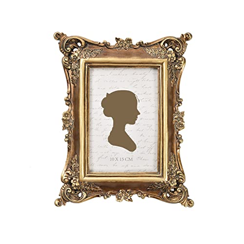 Sunlit Vintage Picture Frame 4x6 Inch, Luxury Antique Photo Frames with Glass Front, Photo Display, Tabletop Wall Hanging,...
