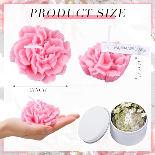 Threlaco 12 Pcs Bridesmaid Gift Scented Candles Wedding Bridesmaid Proposal Candle Soy Wax Flower Candles Sets for Women M...