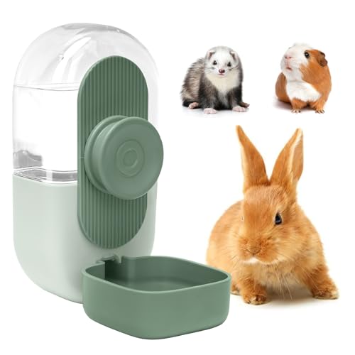 Kenond 28oz Hanging Automatic Rabbit Water Bottle, Guinea Pig Water Bottle No Drip, Gravity Water Dispenser for Cage, Suit...