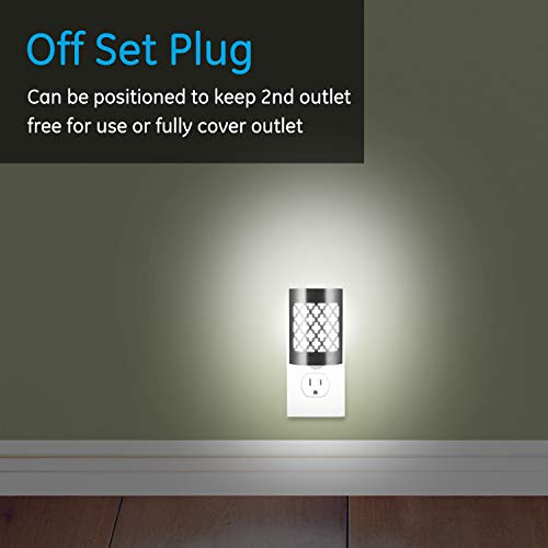 GE CoverLite LED Night Light, Plug-in, Dusk to Dawn Sensor, Home Decor, LED Lights for Bedroom, Bathroom, Kitchen, Hallwa...
