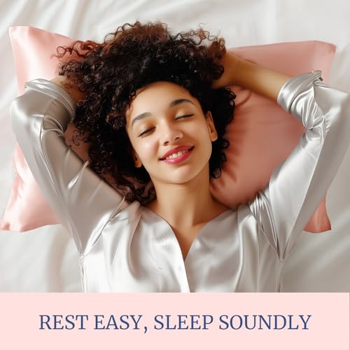 BEDELITE Satin Pillowcase for Hair and Skin, Super Soft and Cooling Similar to Silk Pillow Cases 2 Pack with Envelope Clos...