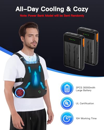 DR.HILL [2026 Version] Industrial Cooling Vest with 2PCS Cooling Plate and 3PCS Fans - Up to 10 Hrs Heat Relief for Constr...