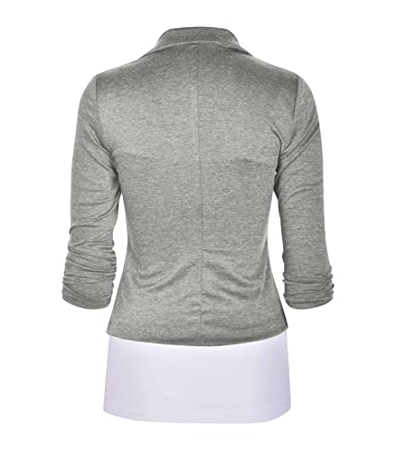 Auliné Collection Women's Casual Work Solid Color Knit Blazer