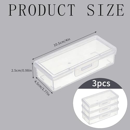 LIGHUFEIC 6Pcs Cotton Swab Holder for Travel,Portable Dental Floss Case Clear Plastic Cotton Pad Holder,Travel Floss Picks...