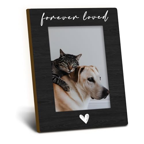 Foyoulame Pet Memorial Dog Cat Picture Frame 4x6, Loss of Dog Sympathy Gift Wooden Picture Frame, Memorial Gifts for Dogs ...