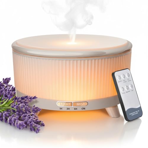 20-Hour Long-Lasting Aromatherapy, 500ML Large Essential Oil Diffuser: Ultrasonic Cool Mist Humidifier with Remote Contro...