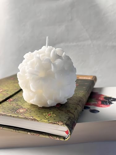 Small Candles in the Shape of Flowers Aesthetic Candle for Home Decor White Scented Candles Hyacinth Bathroom Candle for S...