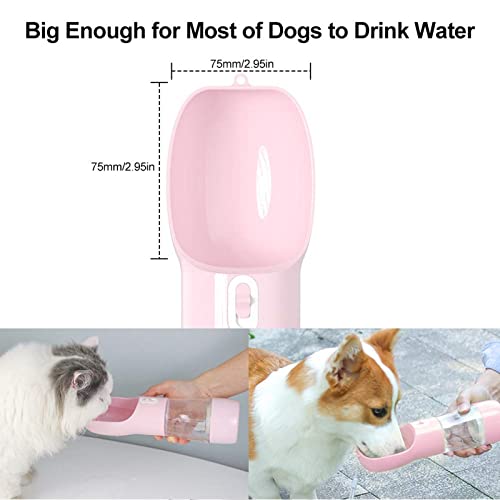 Misthis Portable Dog Water Bottle - Leak Proof Dog Water Dispenser with Bowl & Food Container, Dishwasher Safe Food Grade ...