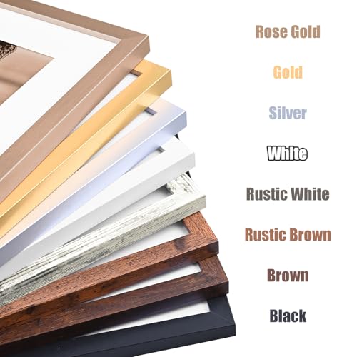KINLINK 4x6 Picture Frame White Set of 4, Wooden Photo Frames with Plexiglass for 4x6 without Mat for Table and Wall Display