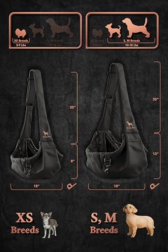 Noah & Paw Dog Sling Carrier for Small Dogs 5-18lb, Dog Sling for Small Dogs and Cats, Dog Carrier with Adjustable Padded ...