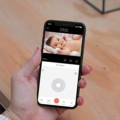 Security Camera 2K, blurams Baby Monitor Dog Camera 360-degree for Home Security w/Smart Motion Tracking, Phone App, IR Ni...