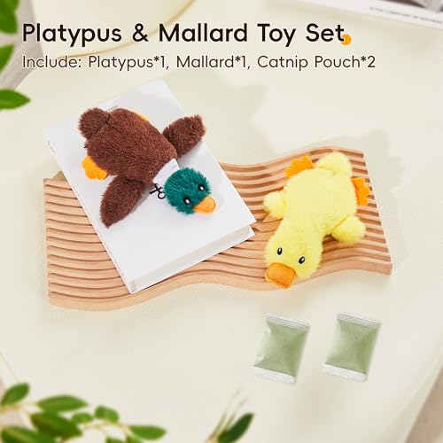 Potaroma Cat Toys Catnip Crinkly Sound 2 Pcs, Mess-Free Stuffless Kitten Toy, Durable Feline Bite Interactive Kicker Toys ...