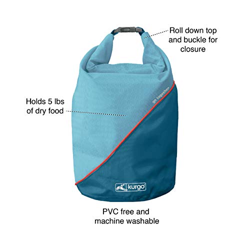 Kurgo Kibble Carrier - Portable Kibble Carrier - Compact Travel Storage - Dog Food Dry Bag - Camping Dog Storage - 5 lb Ca...