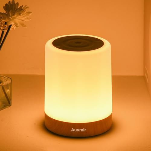 Auxmir Night Light for Kids Baby, Dimmable Touch Lamp for Nursery, 11 RGB Colors 5 Brightness, Portable Rechargeable Bedsi...