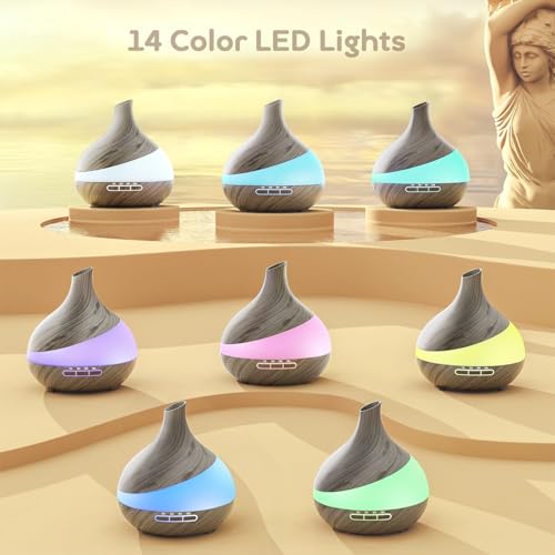HJTHJT 500ML Essential Oil Diffuser: Aroma Diffuser with Remote Control for Hotel Spa Yoga Room - Humidifiers for Bedroom ...
