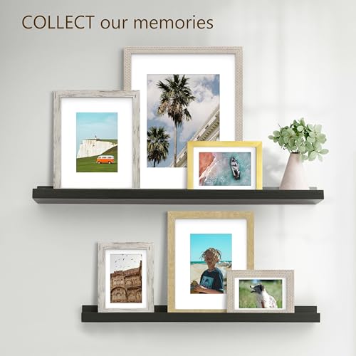 An&He 5x7 Picture Frames Set of 3, Rustic Vintage Photo Frame with HD Plastic Cover, for Wall Hanging or Tabletop Display,...