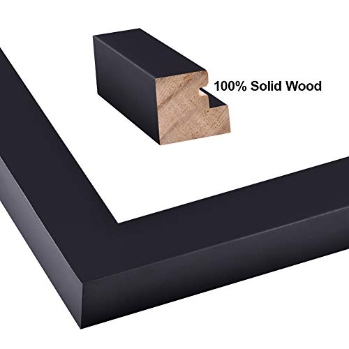 RPJC 8x14 Soild Wood 2 Opening Picture frames with High Definition Glass Display 4x6 and 5x7 with Mat or 8x14 Without Mat ...