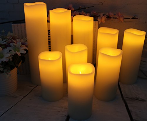 Vinkor Flameless Candles Battery Operated Candles Real Wax Pillar LED Candles with 10-Key Remote and Cycling 24 Hours Time...