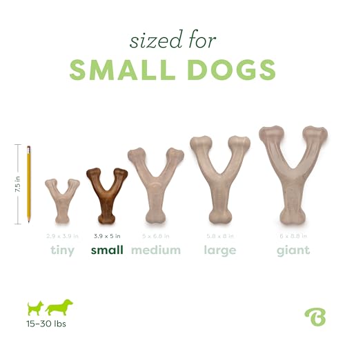 Benebone Wishbone Durable Dog Chew Toy for Aggressive Chewers, Made in USA, Small, Real Bacon Flavor