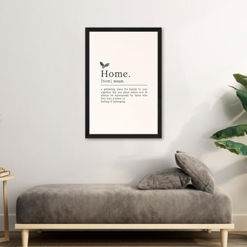 Home Definition Canvas Print Art Print Minimalist Aesthetic Wall Art Cute Poster Pictures for Living Room Bedroom Home Dec...