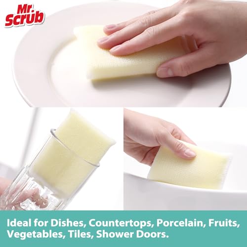 Sponges Kitchen Scrub Dish Sponge Scouring Pad, 6 Pads Cleaning Brush Dishwasher Soap Supplies, Dishwashing Dinnerware Tow...