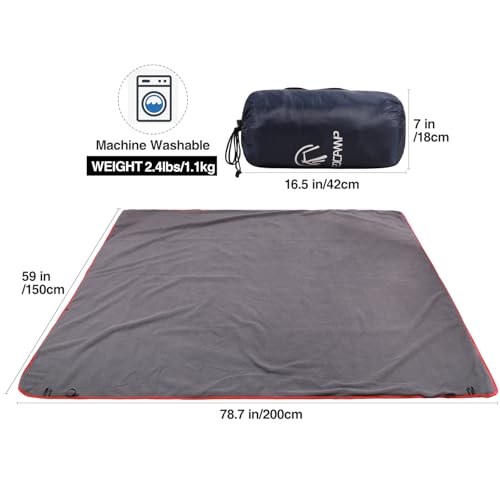 REDCAMP Large Waterproof Stadium Blanket for Cold Weather, Soft Warm Fleece Camping Blanket Windproof for Outdoor Sports, ...