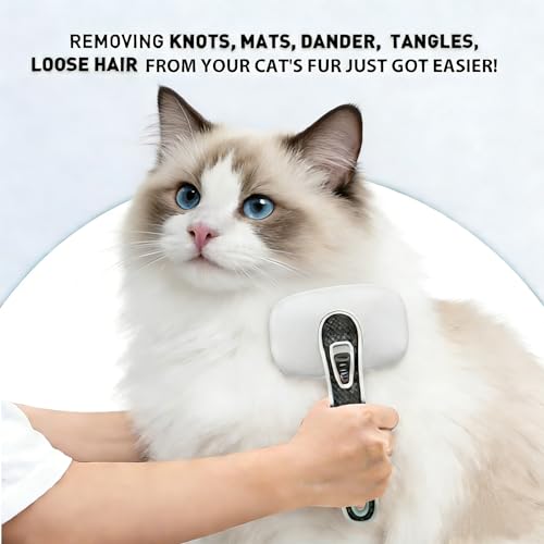 WOPQAEM Cat Brushes for Indoor Cats,Skin Friendly Cat Brush for Shedding & Grooming Brush for Long or Short Haired Cats, E...