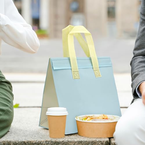 120 Pcs Insulated Take Out Bags Bulk in Thermal Insulation Lunch Bag for Hot Cold Food Pizza Coffee Milk Tea Delivery Cool...