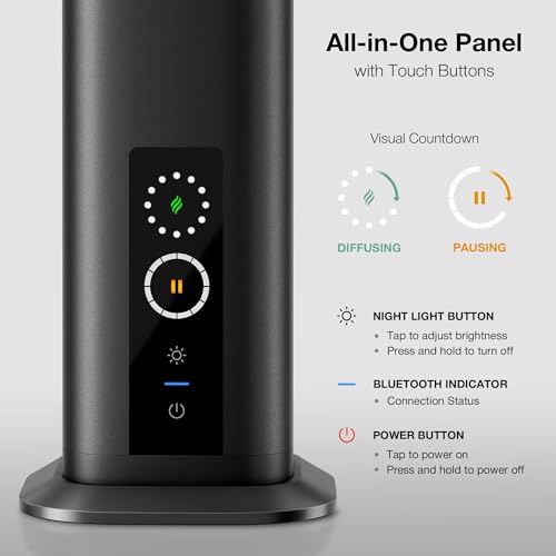 Airversa Waterless Diffuser, Smart Tower Diffuser with App Control, Cold Air Scent Diffuser Oil Machine for Homes Offices ...
