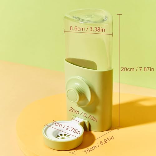 Rabbit Water Bottle, 600ml/21oz Hanging Water Dispenser Feeder Cage Crate Hutch Bunny Puppy Cat Chinchilla Ferret Guinea P...