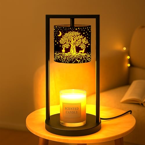 Candle Warmer Lamp with Timer Dimmer, 4 Adjustable Brightness Electric Candle Wax Melt Warmer, Best Birthday Gifts for Wom...