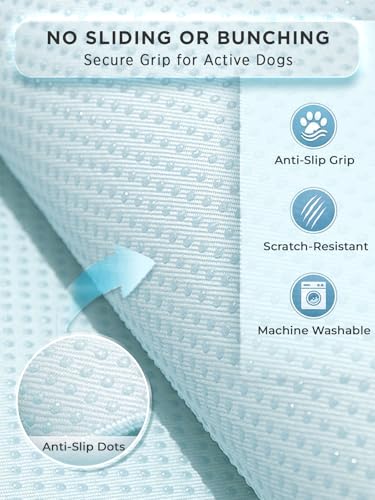 furrybaby Large Extra-Thick Dog Cooling Mat 35x28, Latest PCM Tech Endothermic Color-Changing Mat for Dogs & Cats, Long-La...