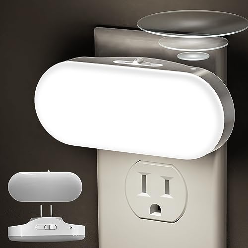 DORESshop Led Night Light, Plug into Wall, [2 Pack] with Dusk to Dawn Sensor, 1W 5000K Dimmable Night Light from 0LM to 10...