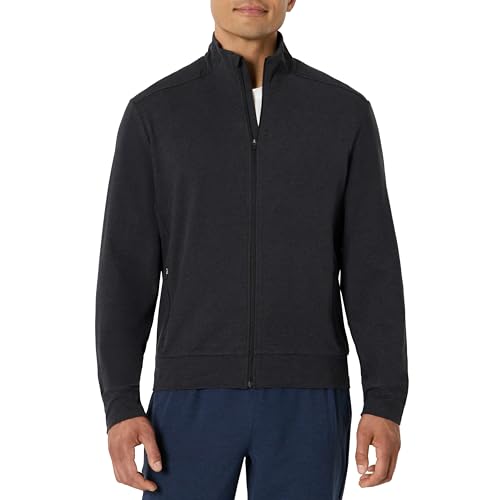 Amazon Essentials Men's Athletic Soft Performance Lightweight Zip Up Gym Workout Jacket