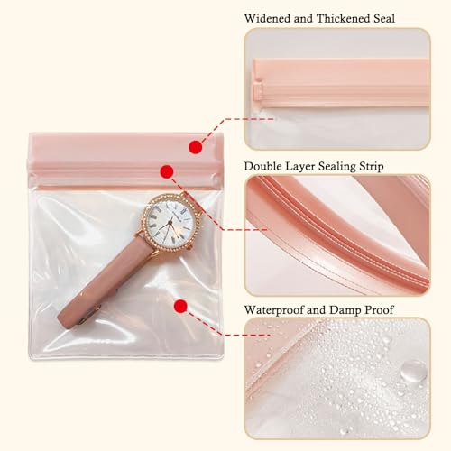 Qryval 30 PCS Clear Plastic EVA Anti Tarnish Jewelry Storage Bags, Zip Ziplock Jewelry Pouches for Selling & Gift, Little ...